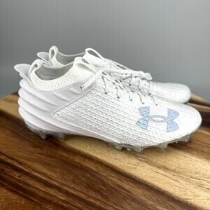 Under Armour Blur 2.0 MC VVS Mens Size 8 Football Cleats White Metallic Silver